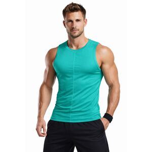 Nike Men’s Dri-FIT Slim Fit Sleeveless Training Tank Green Size Small